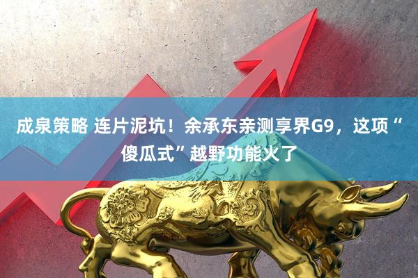 成泉策略 连片泥坑！余承东亲测享界G9，这项“傻瓜式”越野功能火了